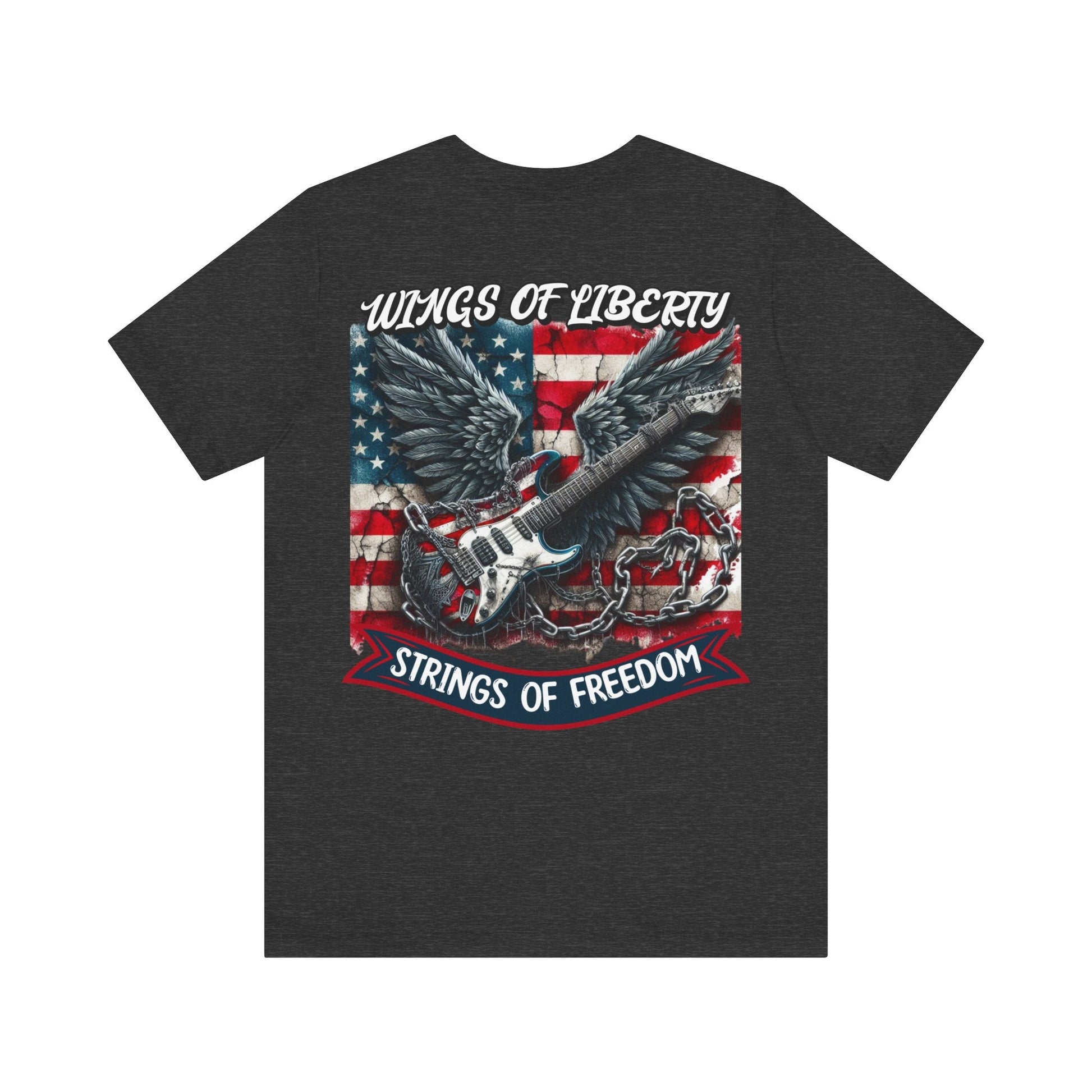 Wings of liberty, strings of freedom, Independence Day Tee, 4th July Shirt, crunk shirt, guitar shirt, liberty shirt, - VICIOUSLY CRUNK MERCH