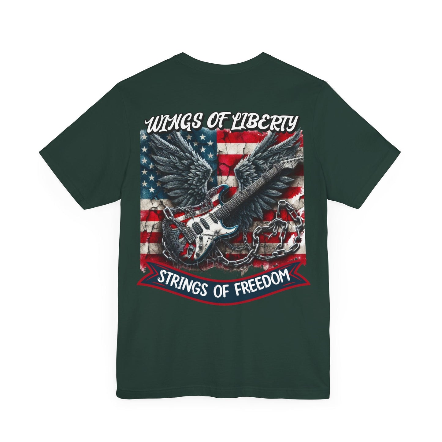 Wings of liberty, strings of freedom, Independence Day Tee, 4th July Shirt, crunk shirt, guitar shirt, liberty shirt, - VICIOUSLY CRUNK MERCH