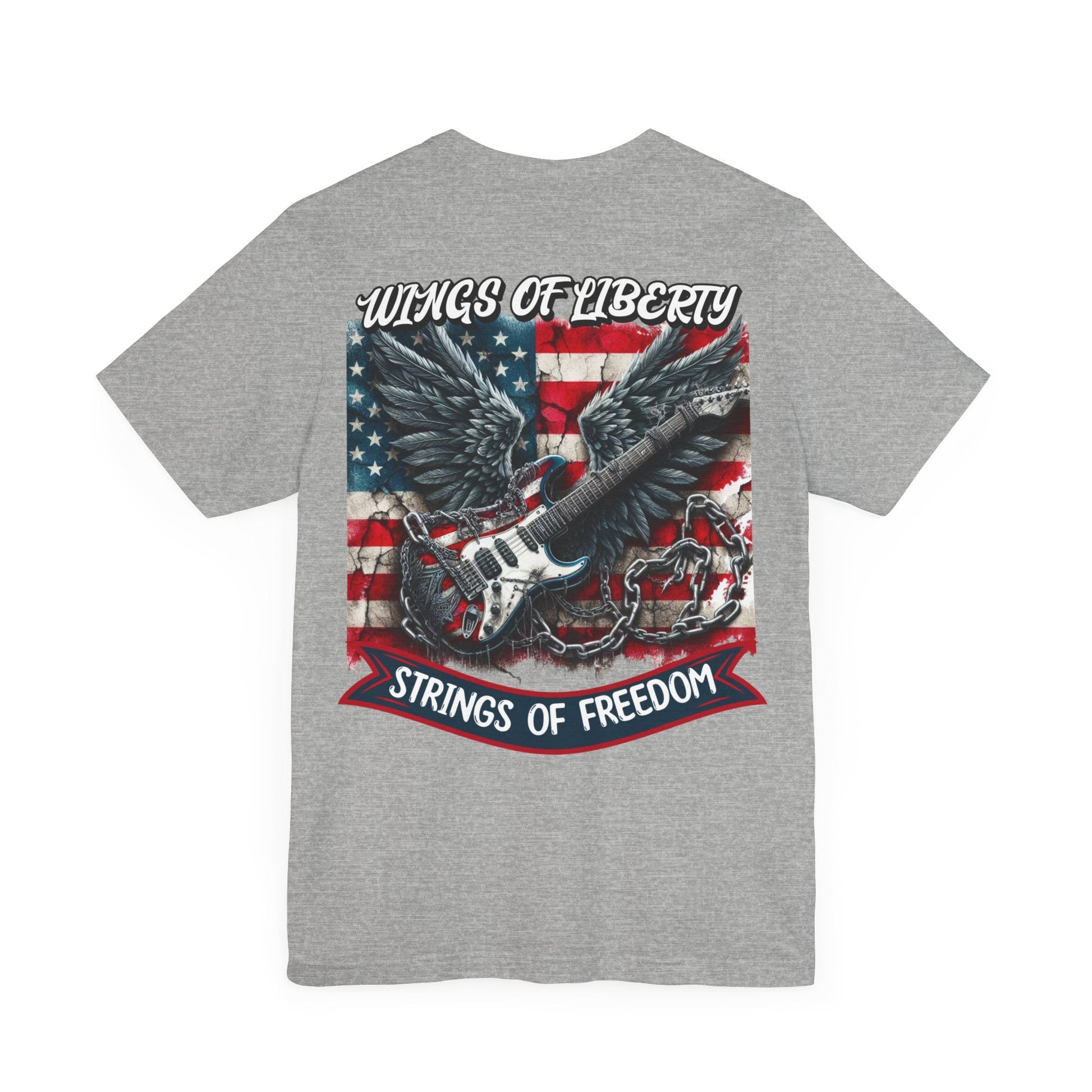 Wings of liberty, strings of freedom, Independence Day Tee, 4th July Shirt, crunk shirt, guitar shirt, liberty shirt, - VICIOUSLY CRUNK MERCH