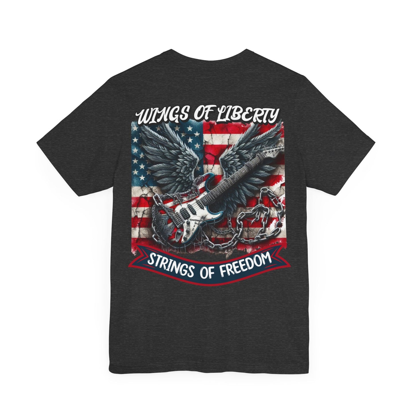 Wings of liberty, strings of freedom, Independence Day Tee, 4th July Shirt, crunk shirt, guitar shirt, liberty shirt, - VICIOUSLY CRUNK MERCH