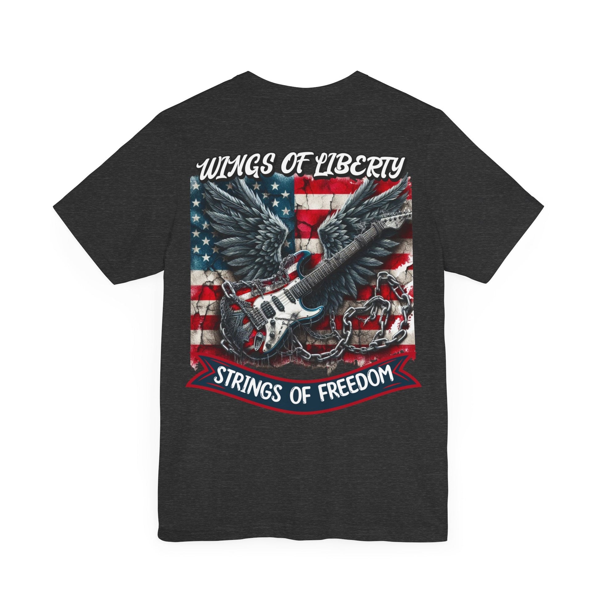 Wings of liberty, strings of freedom, Independence Day Tee, 4th July Shirt, crunk shirt, guitar shirt, liberty shirt, - VICIOUSLY CRUNK MERCH