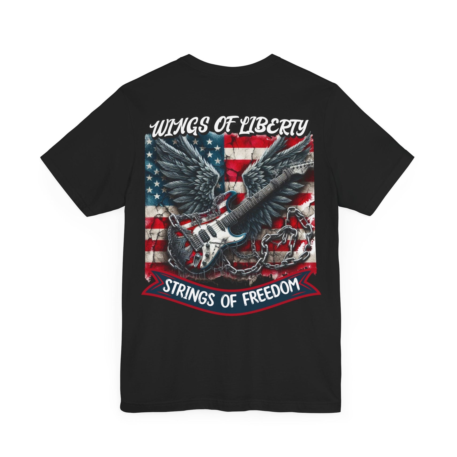 Wings of liberty, strings of freedom, Independence Day Tee, 4th July Shirt, crunk shirt, guitar shirt, liberty shirt, - VICIOUSLY CRUNK MERCH