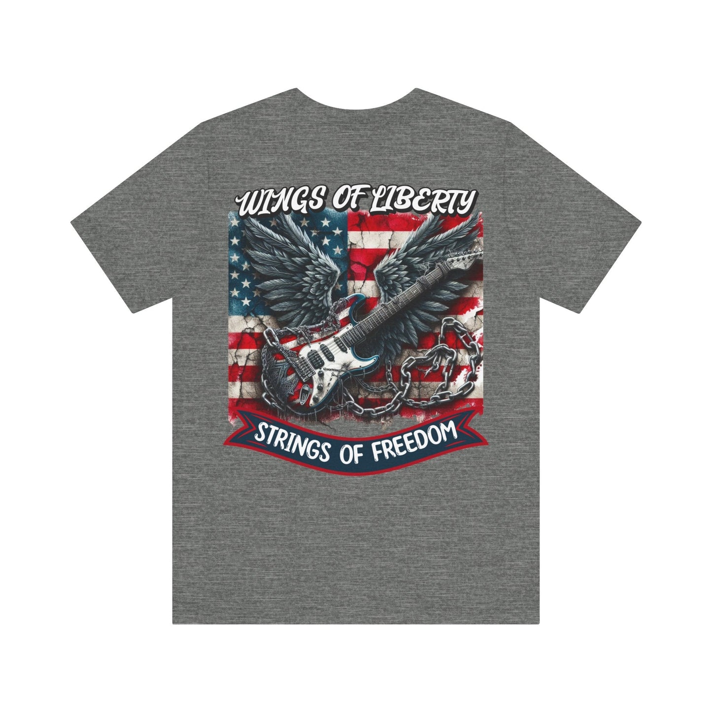 Wings of liberty, strings of freedom, Independence Day Tee, 4th July Shirt, crunk shirt, guitar shirt, liberty shirt, - VICIOUSLY CRUNK MERCH