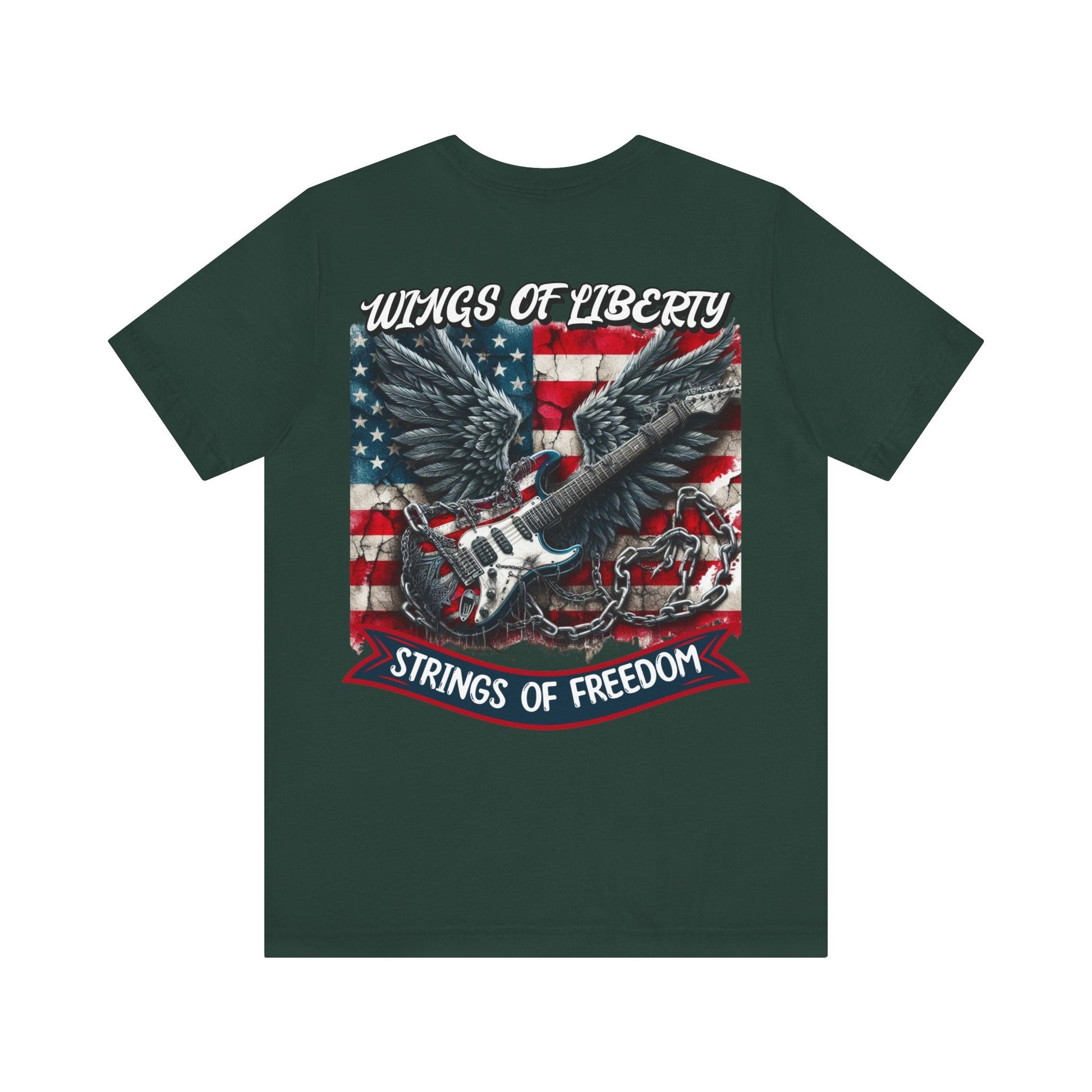 Wings of liberty, strings of freedom, Independence Day Tee, 4th July Shirt, crunk shirt, guitar shirt, liberty shirt, - VICIOUSLY CRUNK MERCH