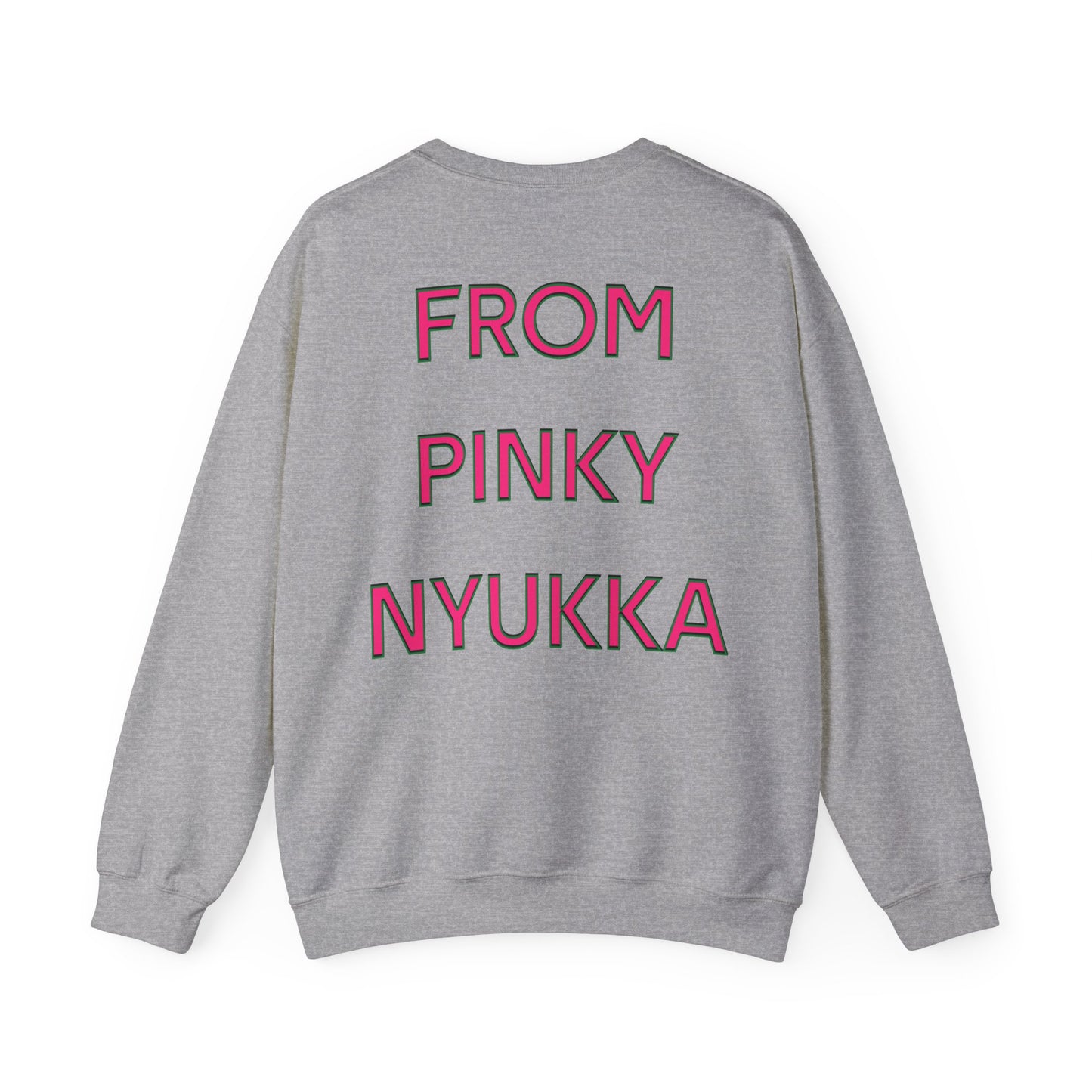 Christmas Nyukka Crewneck Sweatshirt — "Merry Christmas" from Pinky Nyukka