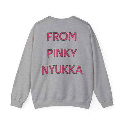 Christmas Nyukka Crewneck Sweatshirt — "Merry Christmas" from Pinky Nyukka