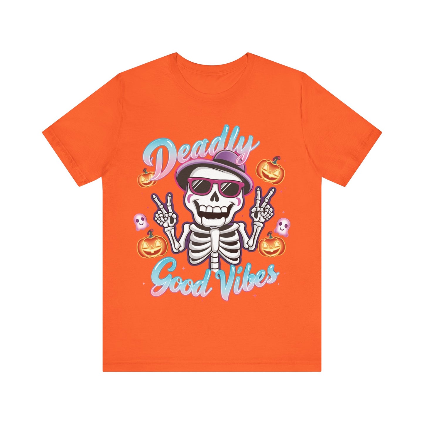 Halloween Skeleton Peace Sign Tee