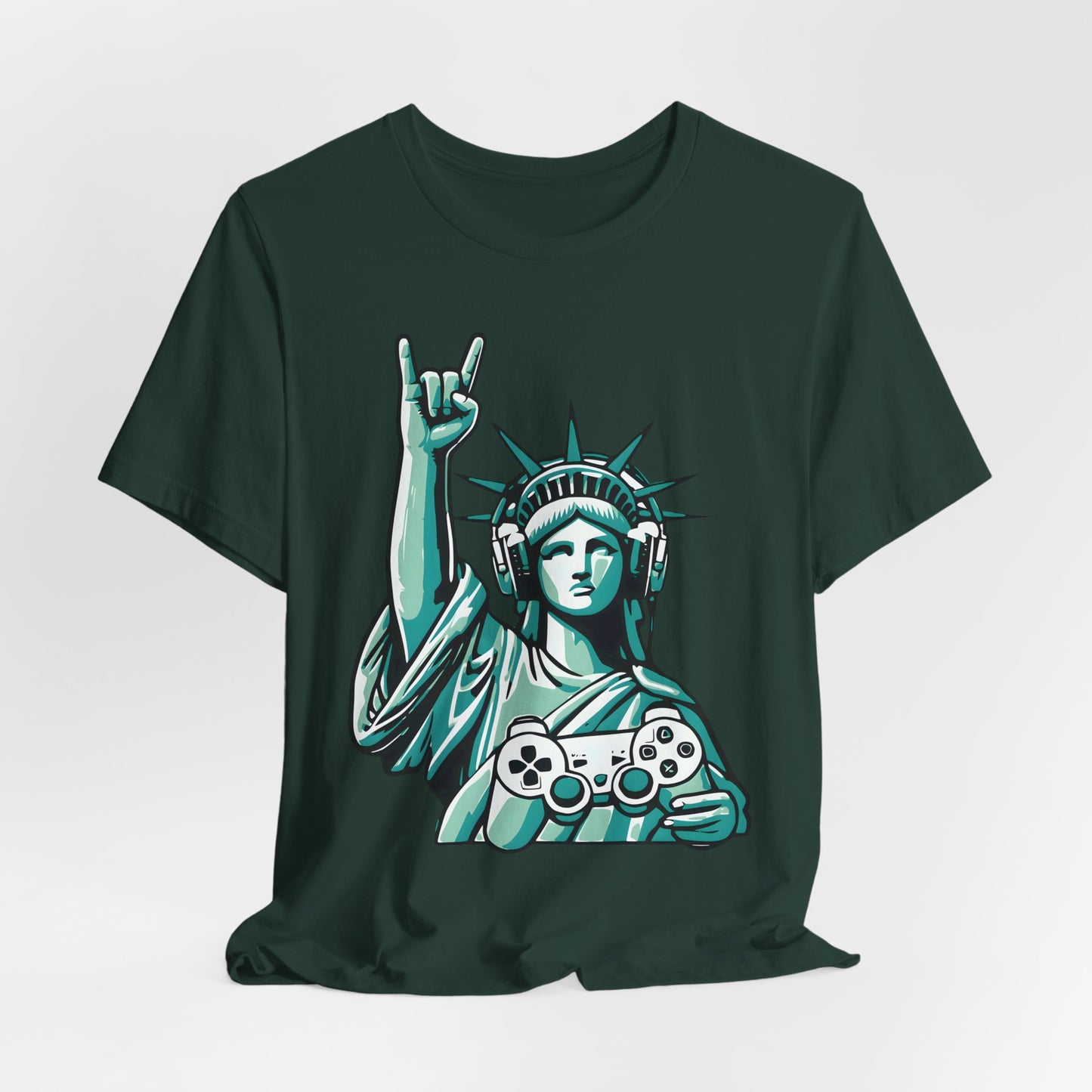 Statue of Liberty Gaming Controller Tee