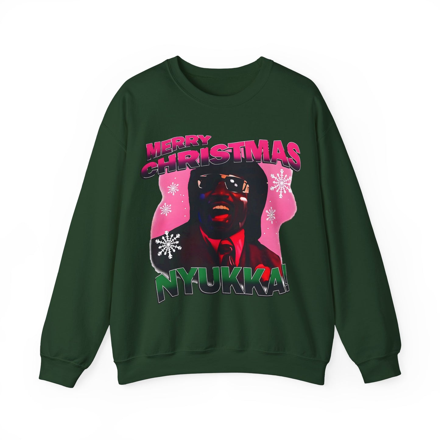 Christmas Nyukka Crewneck Sweatshirt — "Merry Christmas" from Pinky Nyukka