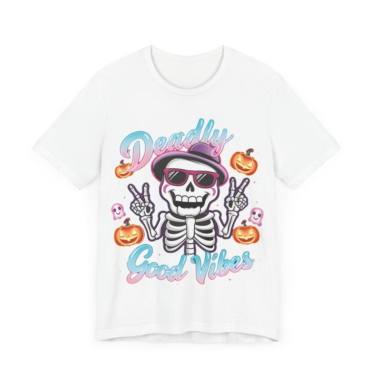 Halloween Skeleton Peace Sign Tee