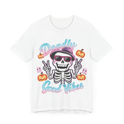 Halloween Skeleton Peace Sign Tee