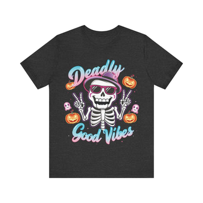 Halloween Skeleton Peace Sign Tee