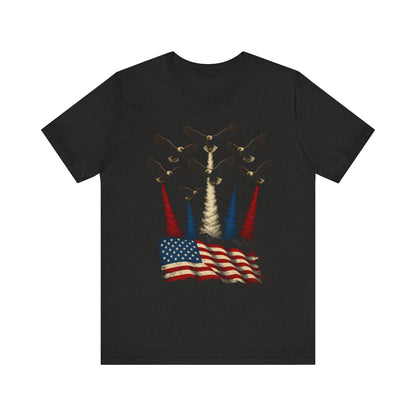 Patriotic Eagle Graphic Tee, Unisex Shirt, USA Flag Shirt, Perfect for Independence Day, Casual Wear, Gifts for Veterans
