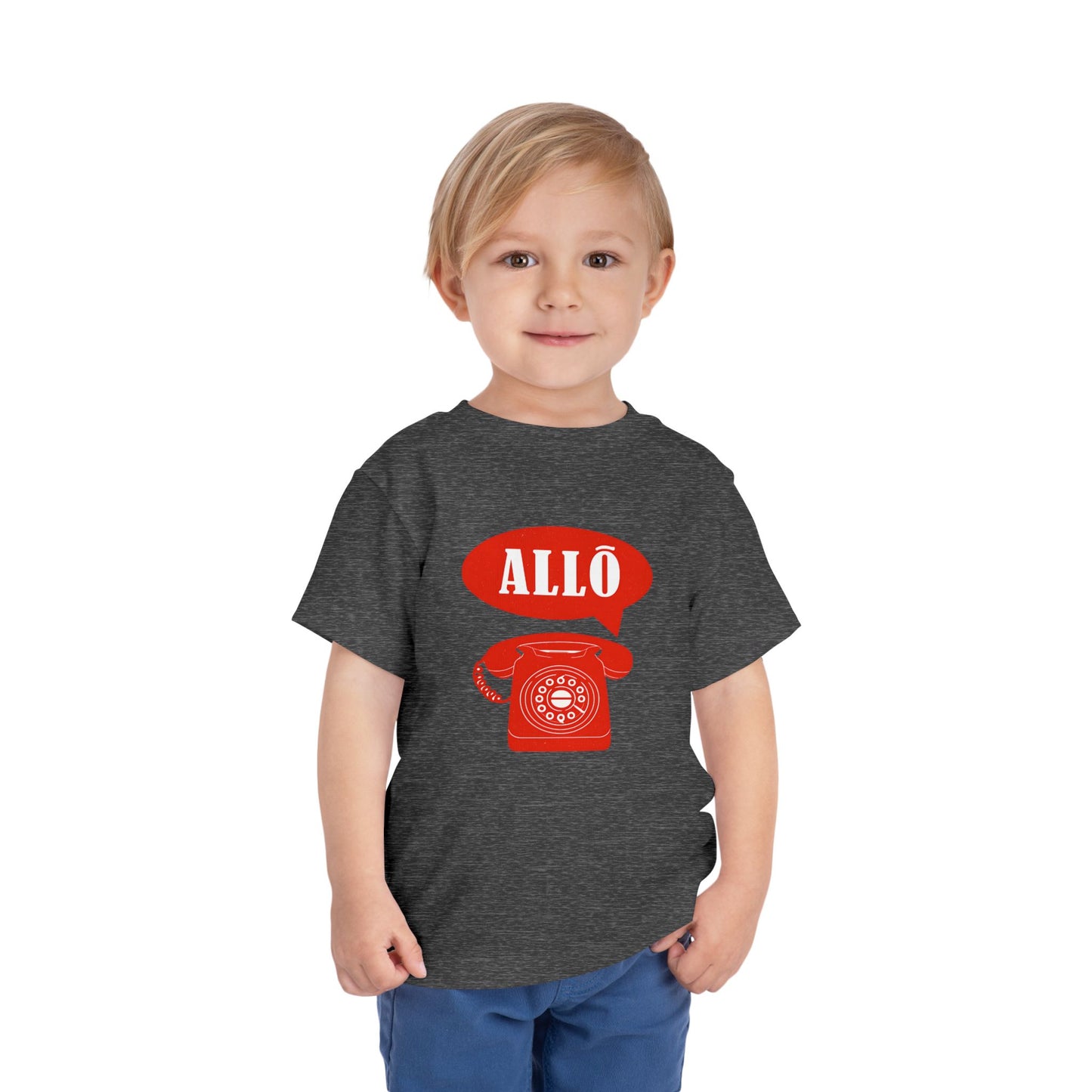 Cute Toddler Short Sleeve Tee- Retro Telephone