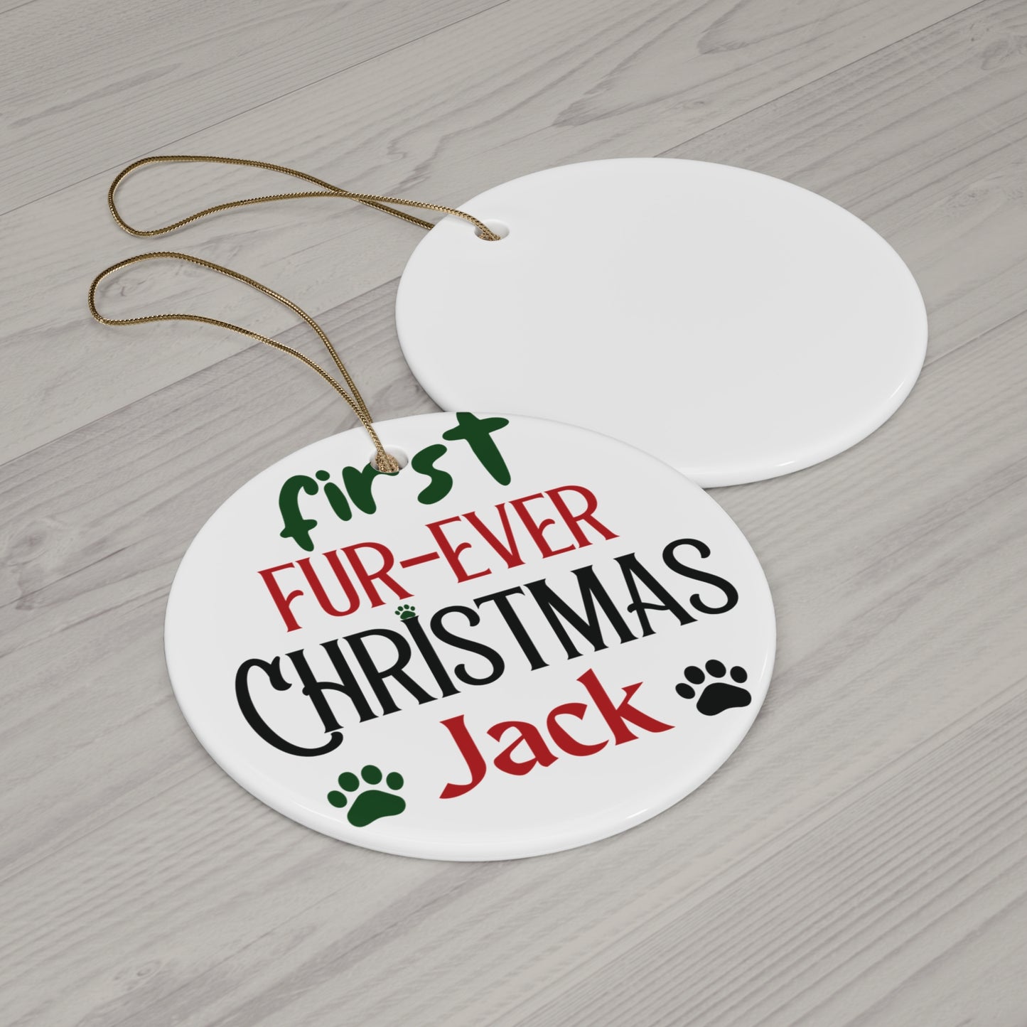 Personalized Dog Christmas Ornament - Personalized Ornament - Custom Dog Name Christmas Ornament - Pet Memorial Ornament,gift for dog,
