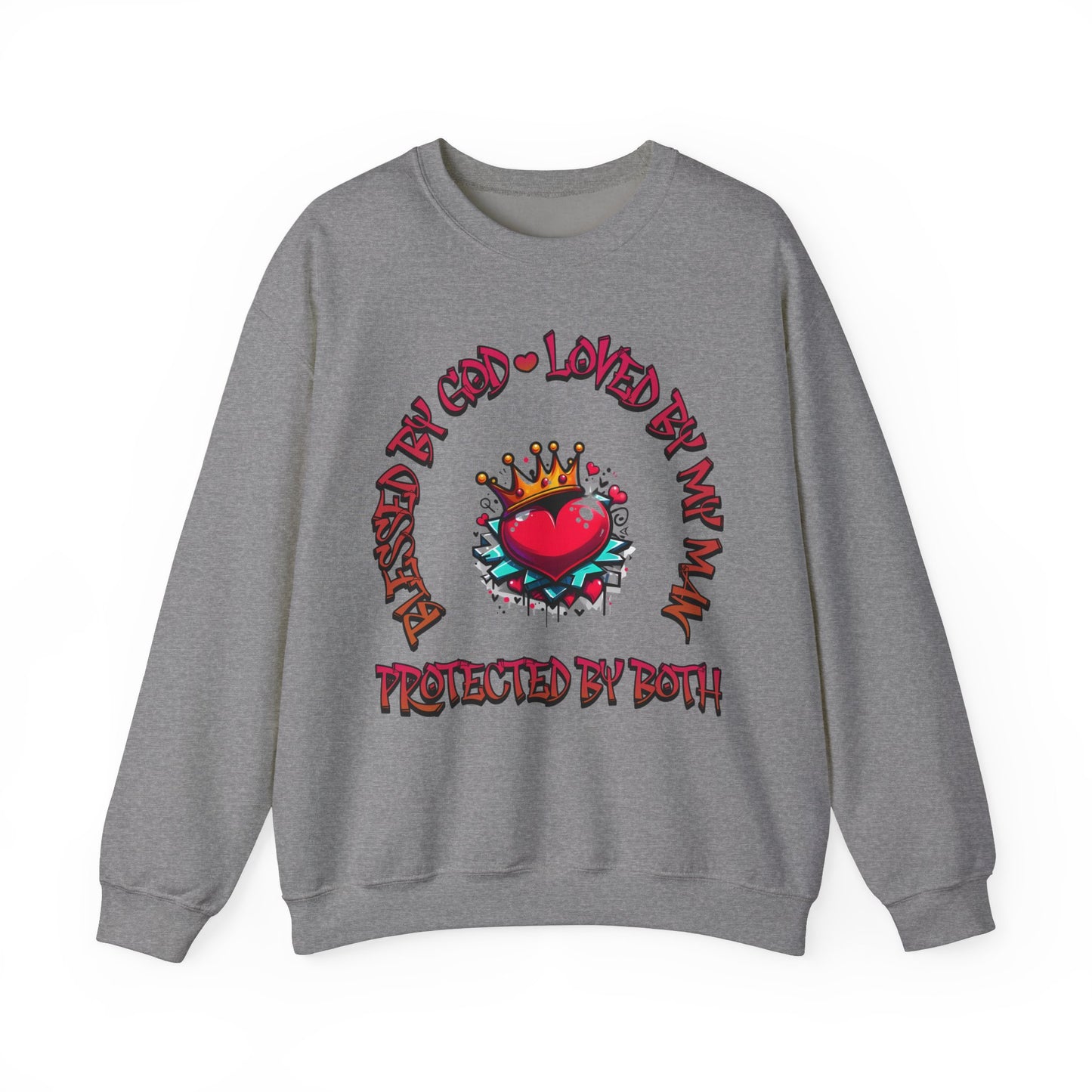 Blessed, Loved, Protected - Unisex Heavy Blend™ Crewneck Sweatshirt