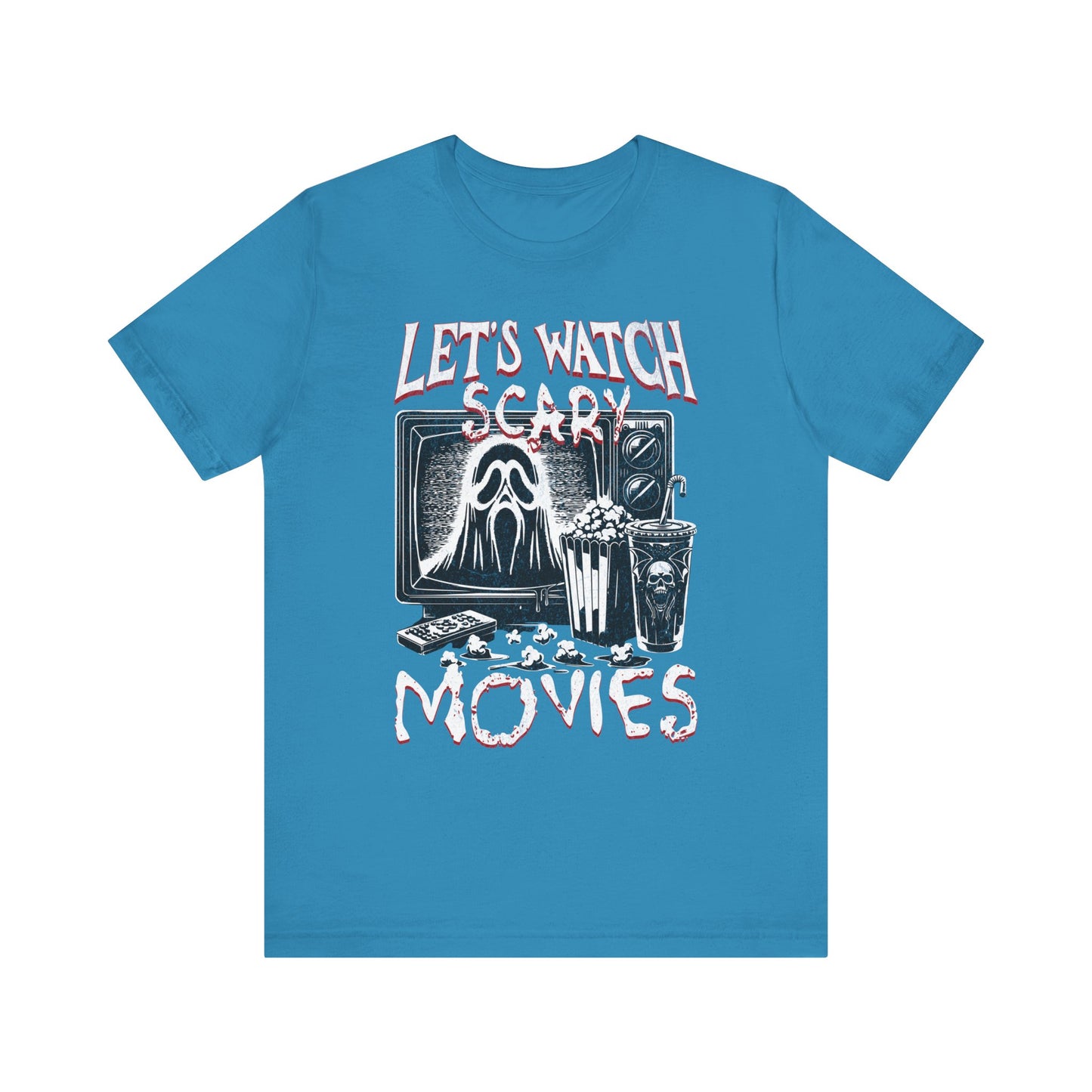 Halloween Tee, Let's watch scary movies- Short Sleeve Tee