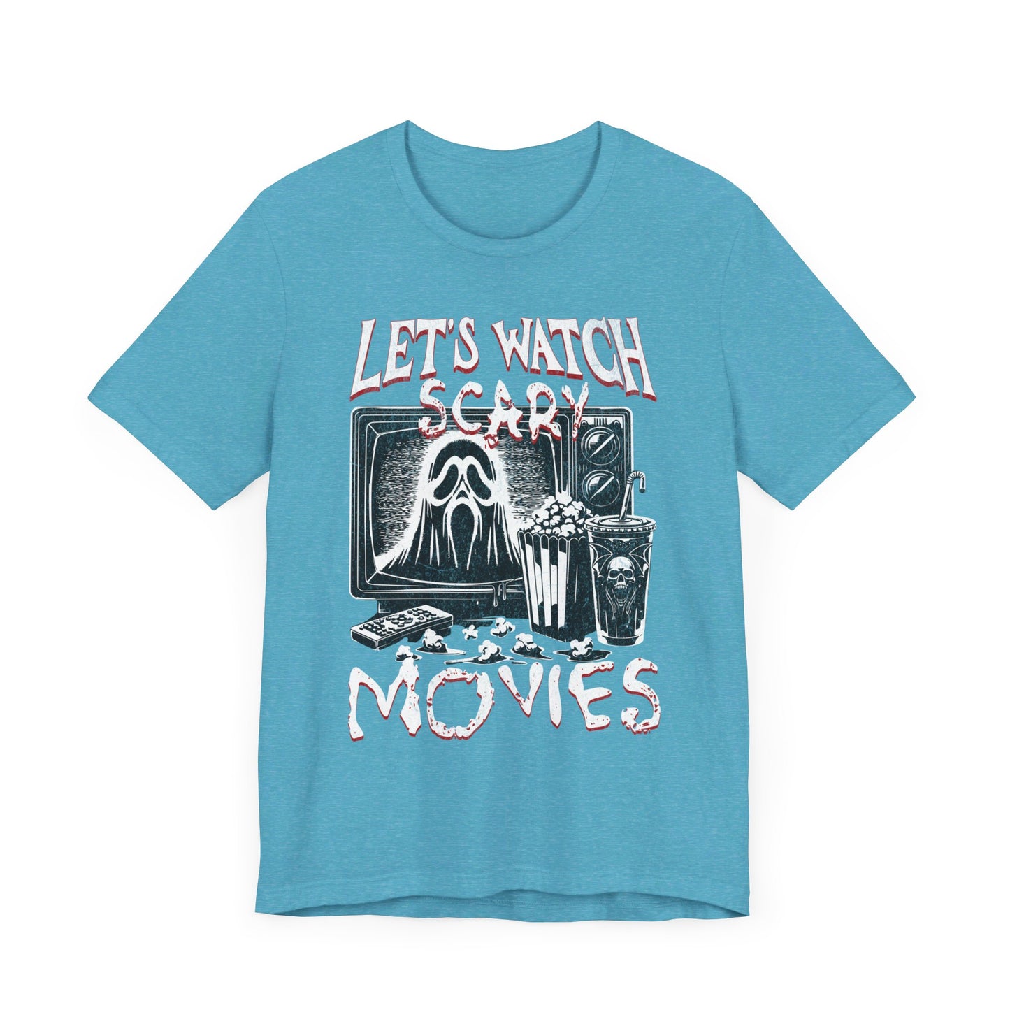 Halloween Tee, Let's watch scary movies- Short Sleeve Tee