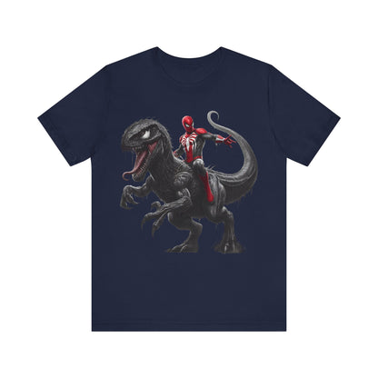 Spiderman Riding  Dinosaur- T-Shirt