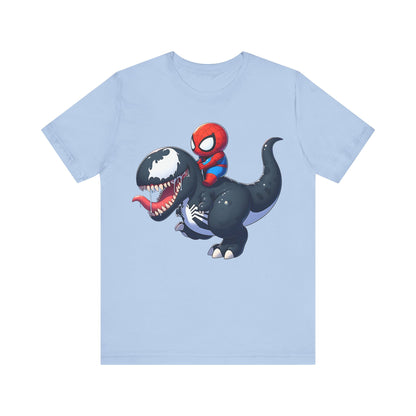 Baby Spidey Riding a Venom Dino- T-Shirt
