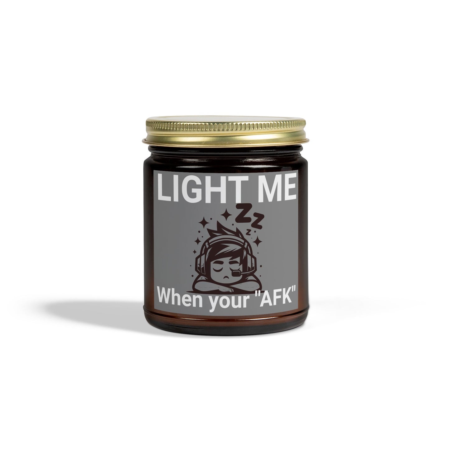 Light me when your afk- Scented Candle, 4oz-9oz- Apricot wax