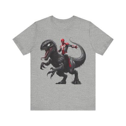 Spiderman Riding  Dinosaur- T-Shirt