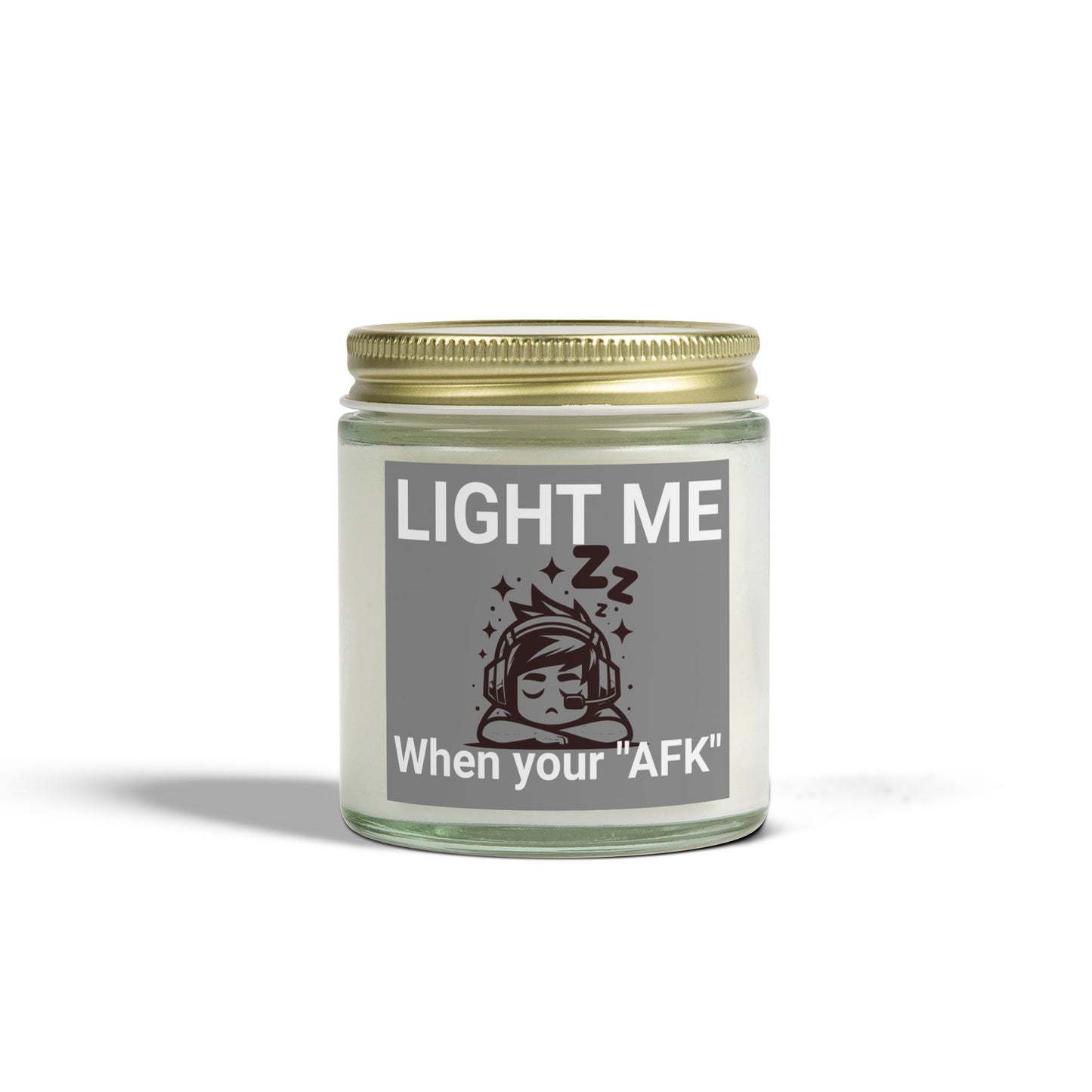 Light me when your afk- Scented Candle, 4oz-9oz- Apricot wax