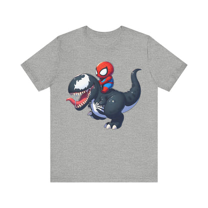 Baby Spidey Riding a Venom Dino- T-Shirt