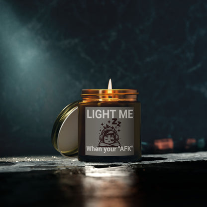 Light me when your afk- Scented Candle, 4oz-9oz- Apricot wax