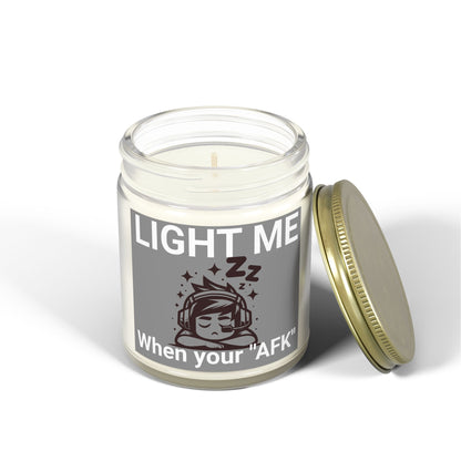 Light me when your afk- Scented Candle, 4oz-9oz- Apricot wax