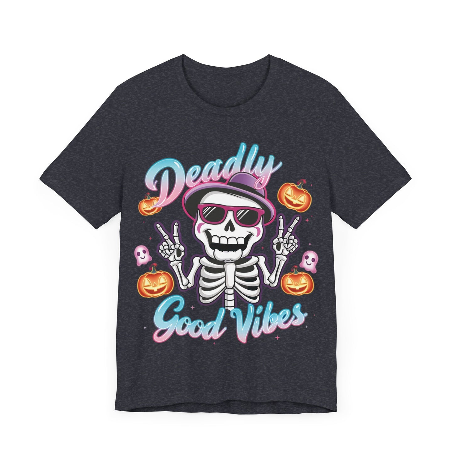 Halloween Skeleton Peace Sign Tee