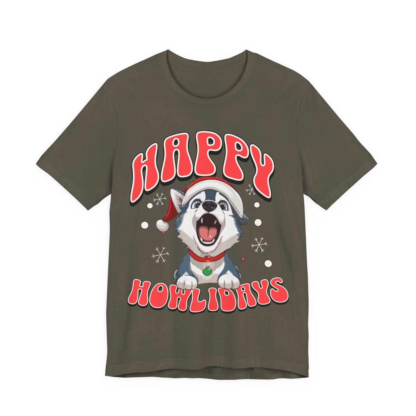 Christmas dog t-shirt | Funny Shirt |  Funny dog christmas | Graphic T-Shirt | Gift for Her | Christmas T-shirt | Dog Mom| Howling Dog Tee