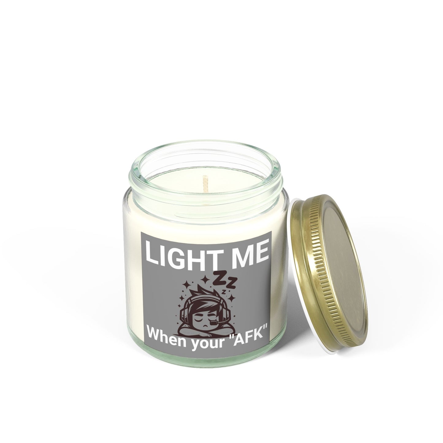 Light me when your afk- Scented Candle, 4oz-9oz- Apricot wax