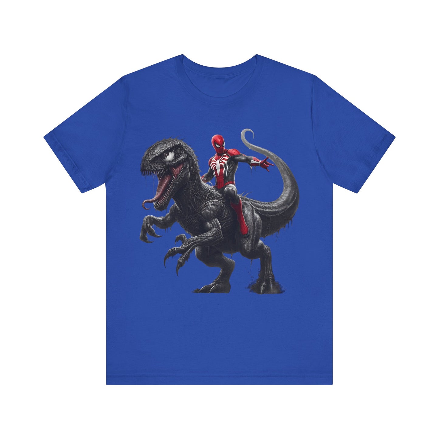 Spiderman Riding  Dinosaur- T-Shirt