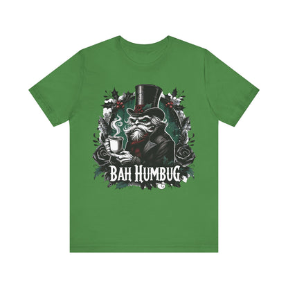 Bah Humbug Unisex Tee Shirt, Scrooge Christmas Top, Funny Holiday Clothing, Minimalist Design, Grinch Inspired Apparel, Sarcastic Gift for