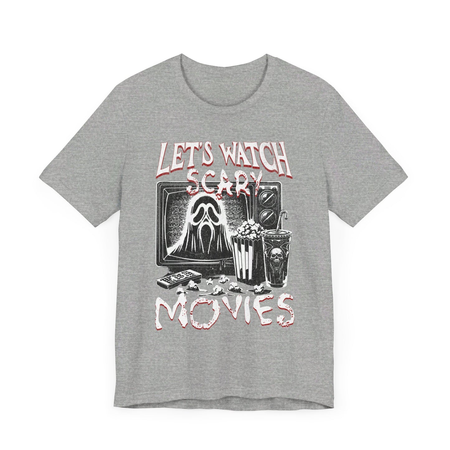 Halloween Tee, Let's watch scary movies- Short Sleeve Tee