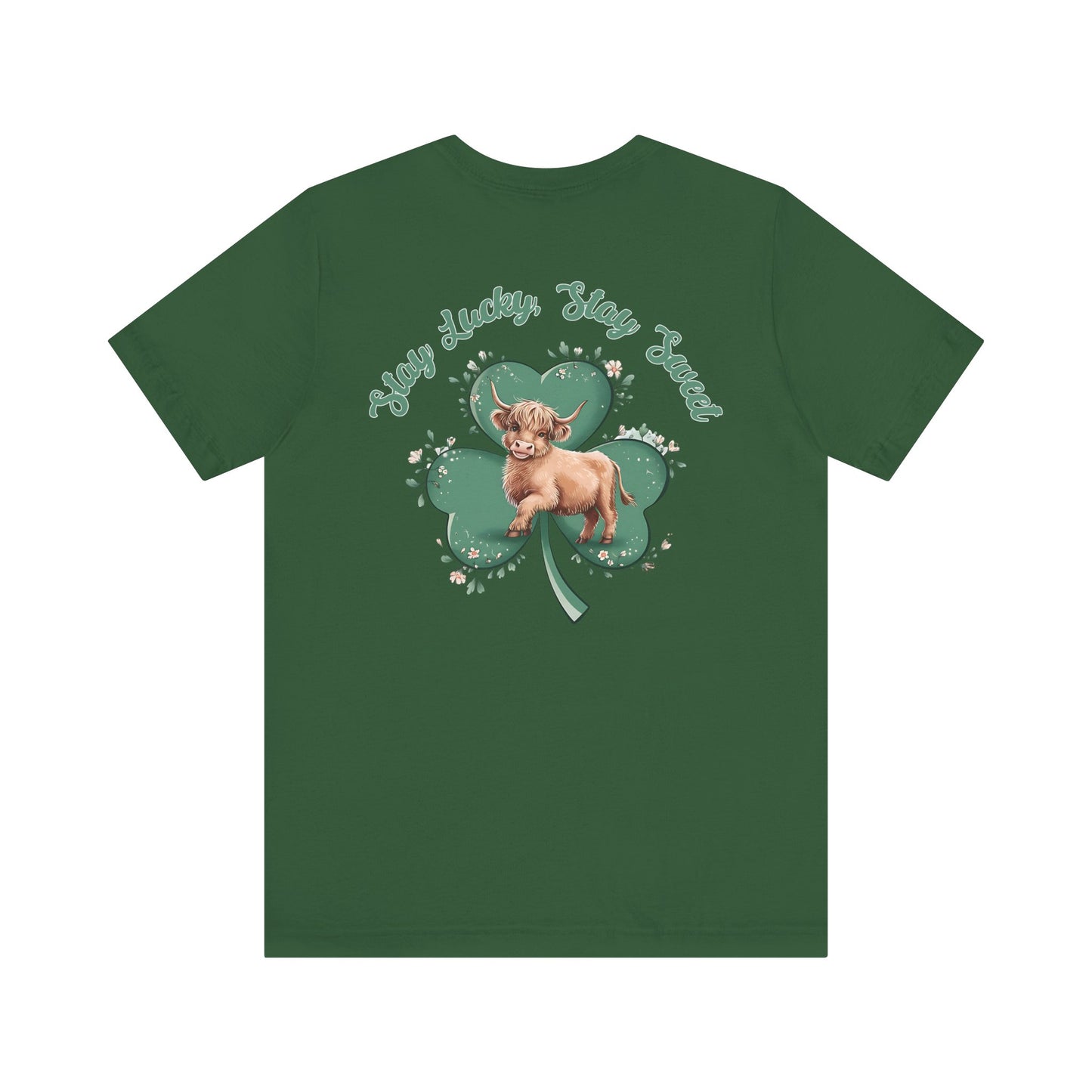 St Patrick's Day Highland Cow Tee, Stay Lucky Stay Sweet Shirt, st pattys day shirt, Green Lucky Charm, Shamrock Tee, Irish shirt,