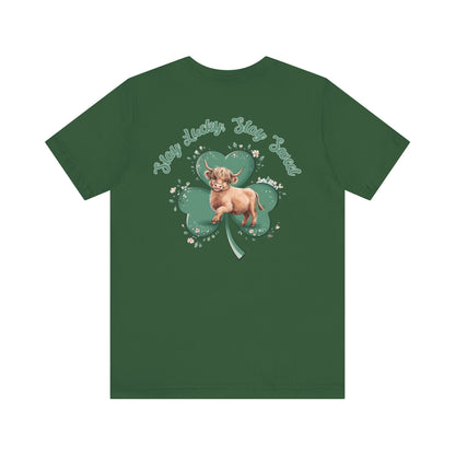 St Patrick's Day Highland Cow Tee, Stay Lucky Stay Sweet Shirt, st pattys day shirt, Green Lucky Charm, Shamrock Tee, Irish shirt,