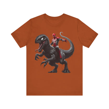 Spiderman Riding  Dinosaur- T-Shirt