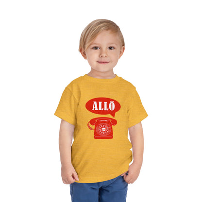 Cute Toddler Short Sleeve Tee- Retro Telephone
