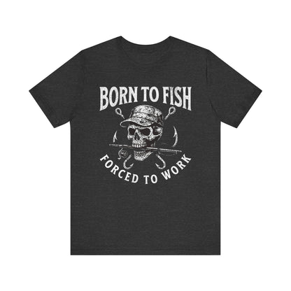 Born to Fish Skull Tee | Unisex Fishing T-Shirt | Perfect for Anglers | Casual Wear | Fishing Gifts | Outdoor Apparel