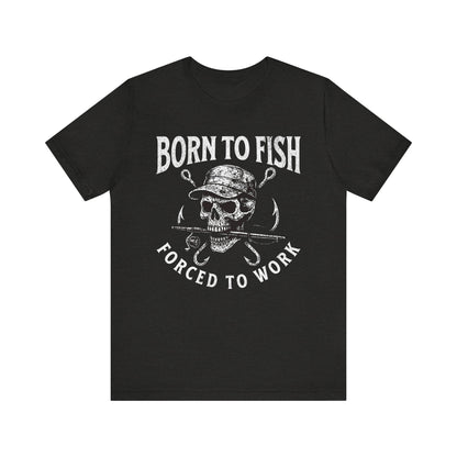 Born to Fish Skull Tee | Unisex Fishing T-Shirt | Perfect for Anglers | Casual Wear | Fishing Gifts | Outdoor Apparel