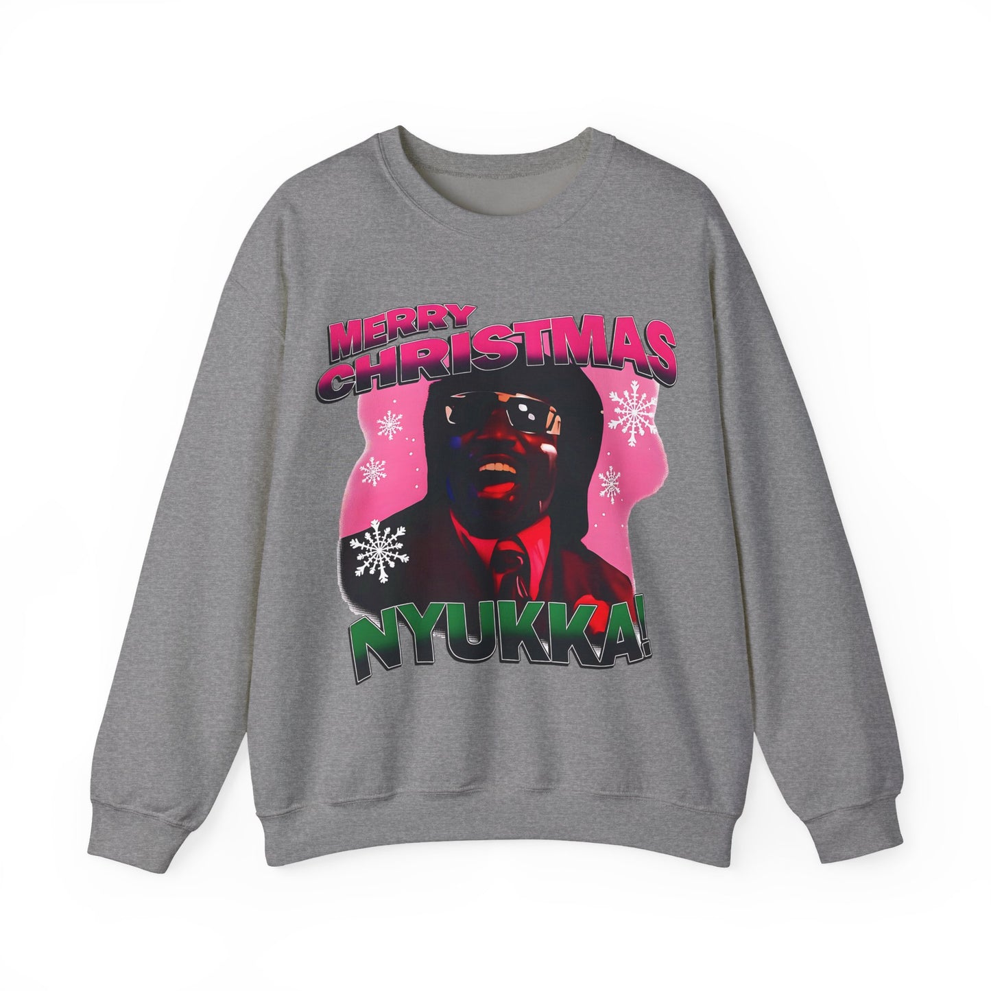 Christmas Nyukka Crewneck Sweatshirt — "Merry Christmas" from Pinky Nyukka