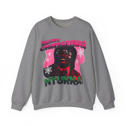 Christmas Nyukka Crewneck Sweatshirt — "Merry Christmas" from Pinky Nyukka