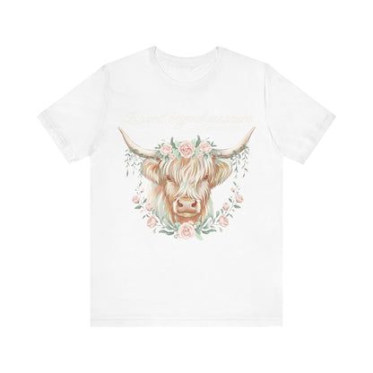 Highland Cow Unisex Tee - Loved Beyond Measure, Ephesians 3:19