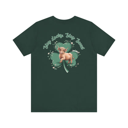 St Patrick's Day Highland Cow Tee, Stay Lucky Stay Sweet Shirt, st pattys day shirt, Green Lucky Charm, Shamrock Tee, Irish shirt,