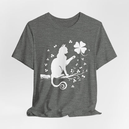 Cat  St. Patrick's Day Tee, cat St. patty's day, Lucky Cat Shirt, Shamrock Swatting, cat shirt, shamrock cat shirt, lucky cat shirt,