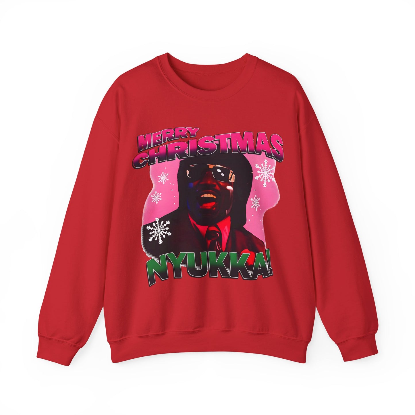 Christmas Nyukka Crewneck Sweatshirt — "Merry Christmas" from Pinky Nyukka