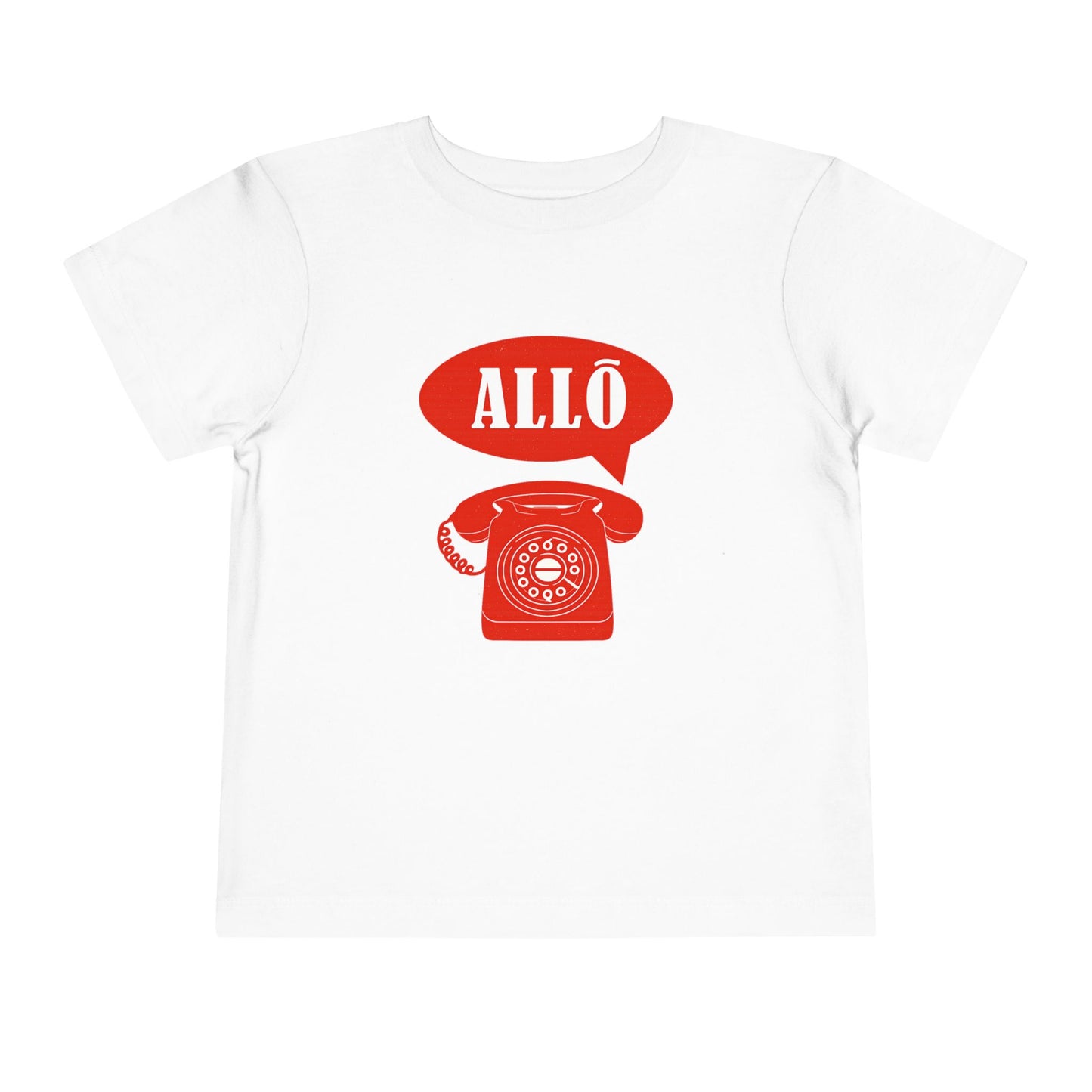 Cute Toddler Short Sleeve Tee- Retro Telephone
