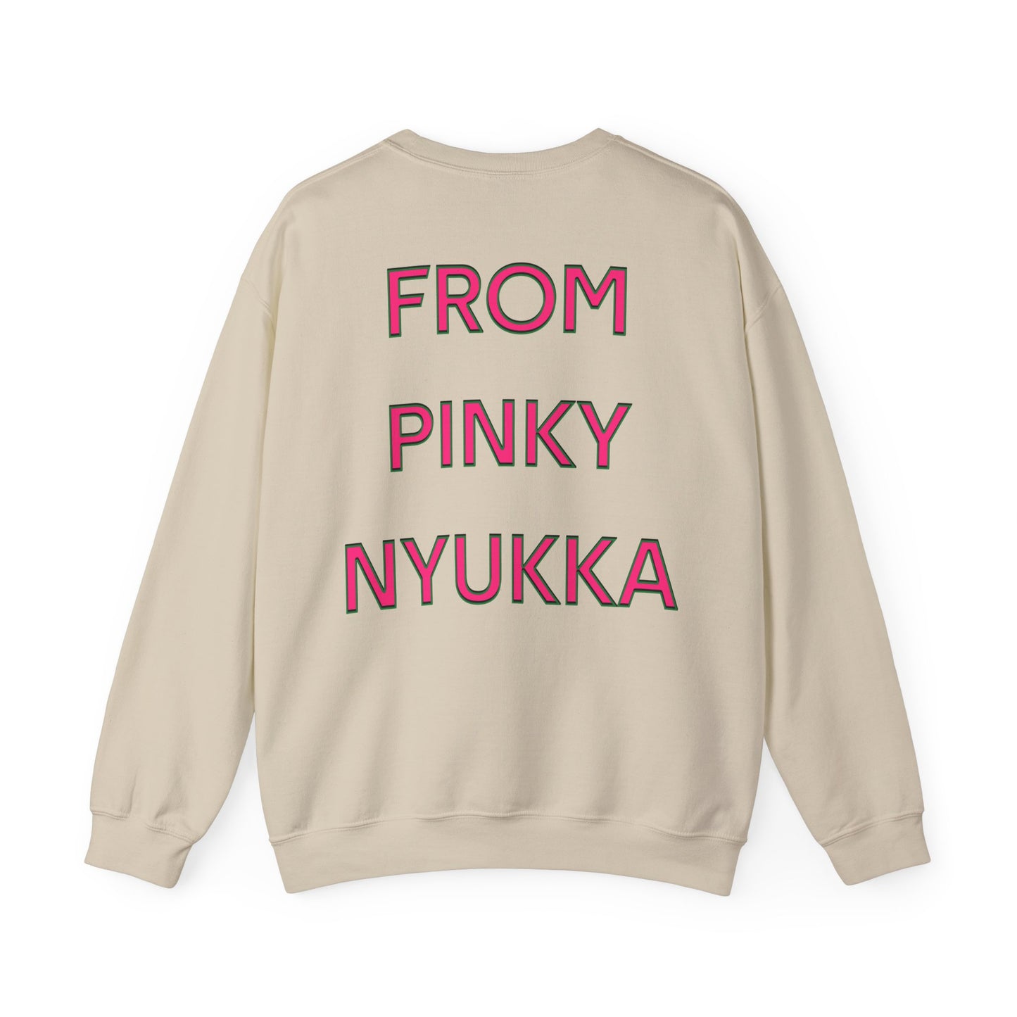 Christmas Nyukka Crewneck Sweatshirt — "Merry Christmas" from Pinky Nyukka